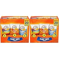 Goldfish Family Faves Crackers, Cheddar, Colors and Baby Crackers Snack Packs, 20-Ct Variety Pack (Pack of 2)