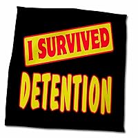 3dRose I Survived Detention Survial Pride and Humor Design - Towels (twl-117872-3)