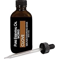 Clove Oil, 100% Pure, Natural, Paraben-Free & Therapeutic Grade With Dropper Cap, 4 Oz