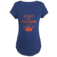 CafePress Queen of Halloween Maternity Dark T Shirt Women's Maternity Ruched Side T-Shirt