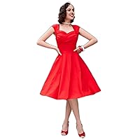 Women's Dresses Crisscross Front Fit and Flare Dress Without Arm Sleeve Dress for Women