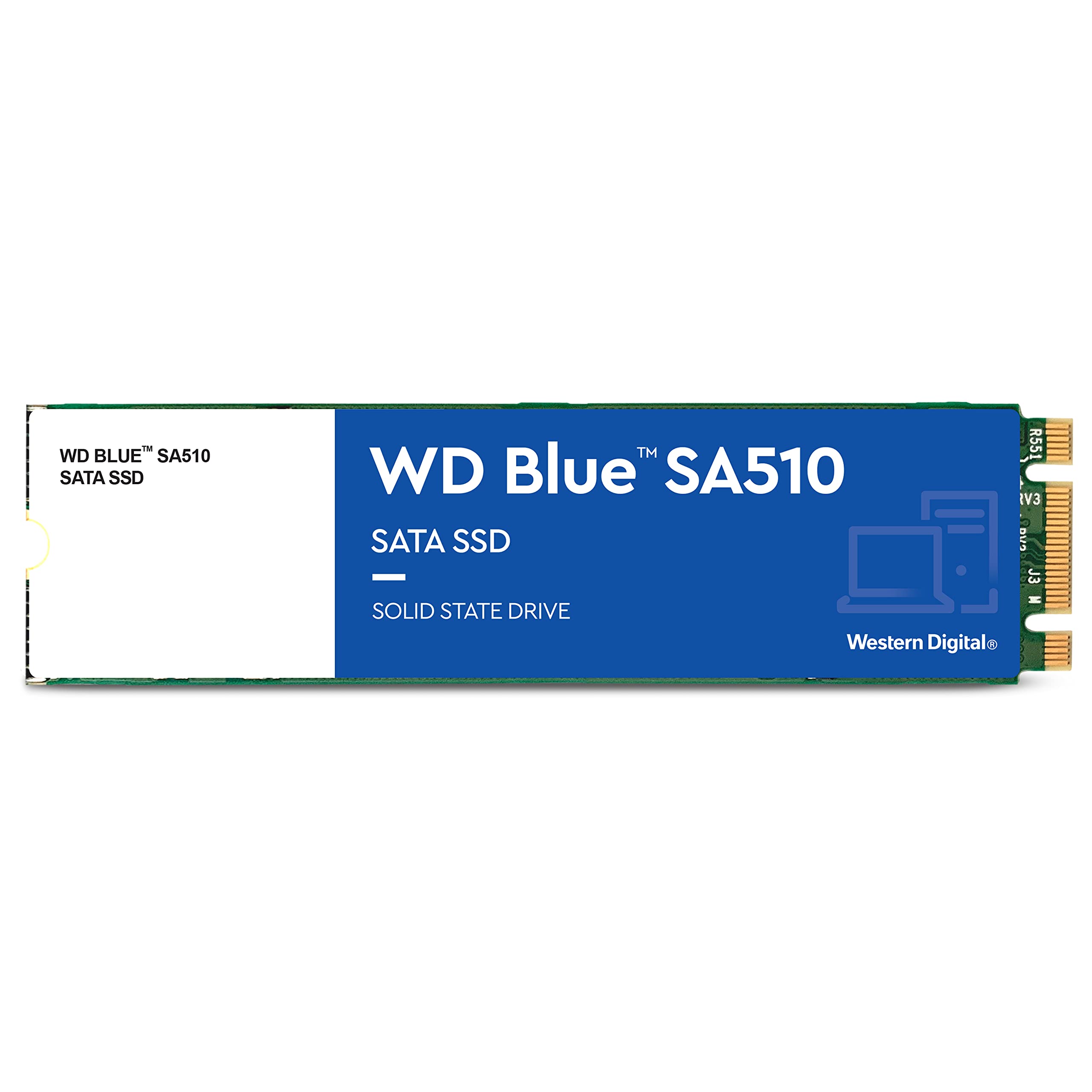 Western Digital 2TB WD Blue SA510 SATA Internal Solid State Drive SSD - SATA III 6 Gb/s, M.2 2280, Up to 560 MB/s - WDS200T3B0B