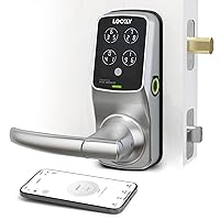 Duo Interconnected Deadbolt+Latch (PGD678W), Front Door Handle and Deadbolt Set, 3D Biometric Fingerprint Sensor, PIN Genie® Keypad, APP Remote Control (Satin Nickel)