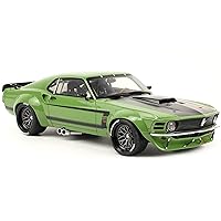 1970 Widebody by Ruffian Green with Black Stripes 1/18 Model Car by GT Spirit for Acme US064