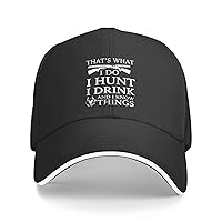 That's What I Do I Hunt I Drink and I Know Things Hat Adjustable Funny Sandwich Baseball Cap Curved Visor Men Women