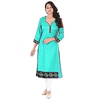 Indian Women Long Dress Cotton Tunic Bohemian Frock Suit Casual Party Wear Maxi Dress Teal