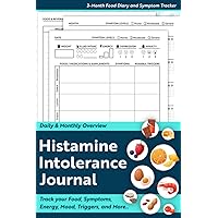 Histamine Intolerance Journal: 3-Month Food Diary and Symptom Tracker in 6”x 9” size | Blue