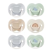 Tommee Tippee Anytime Pacifier, 0-6 Months, 6 Pack of Symmetrical, BPA Free Pacifiers