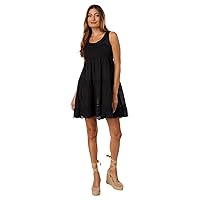 Lucky Brand Embroidered Tiered Mini Dress
