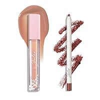 Julep So Plush Plumping Lip Gloss - Keep It Real - High-Shine Hydrating Lightweight Lip Color - Non-Sticky Formula - Vitamin E Soothes and Repairs Lips and With a Trace Creamy Lip Liner, Spiced Clove