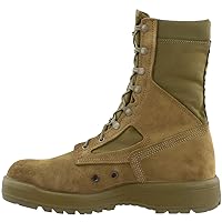 Belleville 590 8 Inch US Marine Corps Hot Weather Combat Boot for Men (EGA) - USMC Coyote Brown Leather with Vanguard Sole and Vibram Sierra Traction Outsole; Berry Compliant