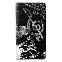 jjphonecase RW3197 Music Cassette Note PU Leather Flip Case Cover for Samsung Galaxy S24 Ultra