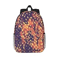 Gold Texture Printing Pattern Backpack Lightweight Casual Backpack Double Shoulder Bag Travel Daypack With Laptop Compartmen