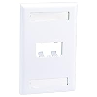 Panduit CFPL2WHY 1-Gang 2-Port Faceplate, White