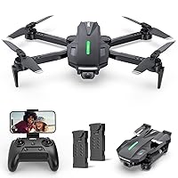 DEERC Drone with Camera, D70 Drones with Camera for Adults 1080P HD, RC Quadcopter for Beginners with 2 Batteries, Kids Toy Easy to Play, Auto Hover, Voice Control, APP Control, 3D Flips