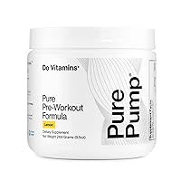 PurePump - All-Natural Clean Preworkout Powder, Boost Energy, Focus, NO Pumps, Endurance, Keto, Vegan, Non-GMO, Third-Party Tested, Citrulline, Beta Alanine, Lemon Flavor (30 Servings)