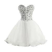 Women's Sweetheart Short Beading Homecoming Party Prom Dress
