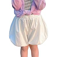 iiniim Toddler Girls Loose-Fit Booty Lantern Shorts Baby Elastic Waistband Bloomers Diaper Cover