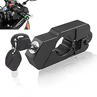 BAIONE Motorcycle Grip Lock Handlebar Throttle Security Lock Anti-Theft Scooters fit for ATV Motorcycles Dirt Street Bike (Black)