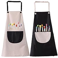 2Pcs Kids Painting Aprons Kids Apron Waterproof ＆ Oilproof Toddler Art Smock with Roomy Pocket Adjustable Children Play Apron for 9-13 Years Kids Craft, Water Play, Eating