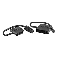 CURT 58761 Vehicle and Trailer-Side 4-Pin Flat Wiring Harness Dust Covers, 2-Pack, Black