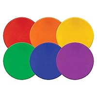 Champion Sports XLMSPSET Poly Spot Markers for Sports, Activities, and Social Distancing - 12-inch, Set of 6 - Multicolor
