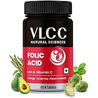 KC Folic Acid with Iron, Zinc & Vitamin C for Energy - 60 Tablets (1)