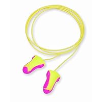 Howard Leight by Honeywell Laser Lite High Visibility Disposable Foam Earplugs, 100-Pairs, Pink/Yellow, LL-30