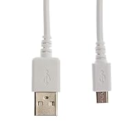Kingfisher Technology - 90cm White USB Charger Charging Power and Data Sync Cable Adaptor (22AWG) Compatible with Huawei MediaPad T3 KOB-W09, BG2-U01, AGS-L09 Tablet
