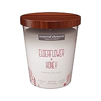 by Candle-lite Scented Candles, Elderflower & Honey Fragrance, One 9 oz. Single-Wick Aromatherapy Candle with 50 Hours of Burn Time, Off-White Color