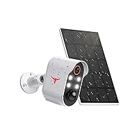 1080p Solar Security Camera, Wireless Indoor/Outdoor Surveillance Bullet Cam, AI Human Detection, Live View, Night Vision, 2-Way Audio, IP65 Waterproof, Real-Time Alerts, Cloud Storage