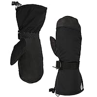 OZERO Winter Gloves Snow Snowproof Ski Mittens - Waterproof Windproof Insulated Glove with Cowhide Leather Palm Thermal for Men and Women