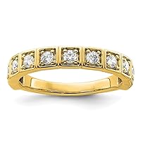 14k Gold Lab Grown Diamond Si1 Si2 G H I Band Jewelry for Women