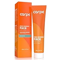 Carpe Sweat Absorbing Face - Helps Keep Your Face, Forehead, and Scalp Dry - Sweat Absorbing Gelled Lotion - Plus Oily Face Control - With Silica Microspheres and Jojoba Esters