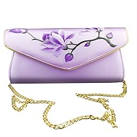 Shu Brocade Hand Embroidered Magnolia Flower Shu Embroidered Handbag Silk Embroidered Diagonal Bracelet Bag