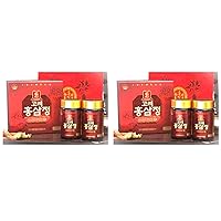 2 Set Boxes - Korean Royal Gold 6 Years Red Ginseng Extract - 2 Hop Cao Cot Hong Sam 6 Tuoi Royal Gold - 250g per Bottle x 2 Bottles per Box x 2 Boxes per Order - Made in South Korea