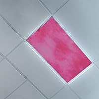 Fluorescent Light Covers for Classroom Office-Hot Pink Pattern-Light Filters Ceiling LED Ceiling Light Covers-2ft x 4ft Drop Ceiling Fluorescent Decorative,Hot Pink