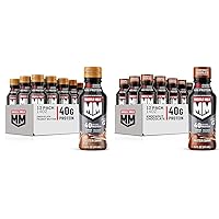 Muscle Milk Pro Series Protein Shake Chocolate Peanut Butter 40g Protein Pack of 12 & Pro Advanced Nutrition Knockout Chocolate Protein Shake 40g Protein Pack of 12
