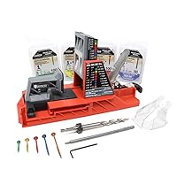 ARMOR TOOL Auto-Jig Pocket Hole System - Starter Pack Plus - Woodworking Joinery Tool with Self-Adjusting Design & 350 Pc. Screw Set - APJ1400-P