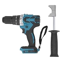 Cordless Impact Drill, Hammer Drill Brushless Power Tool with Soft Rubber Handle LED Light, Brushless Hammer for Drilling Wood Metal, 1/2in Chuck 400 In lbs Torsion