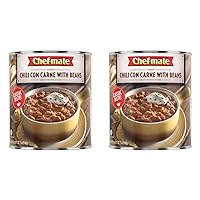 Chef-mate Beef Chili, Canned Beans with Meat, 6 lb 10 oz (#10 Can Bulk) (Pack of 2)