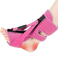 Plantar Fasciitis Night Splint-Upgrade 3 Adjustable Foot Relief Brace,Straps Plantar Fasciitis Relief Night Splint Women Men(Pink-1PC)