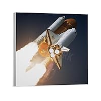 ARYGA Aviation Poster NASA STS-50 Space Shuttle Columbia Launch Rocket 1992 Poster (1) Canvas Poster Bedroom Decor Office Room Decor Gift Unframe-style 16x16inch(40x40cm)