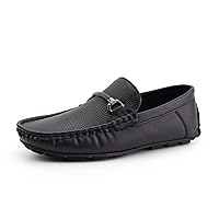 JABASIC Kids Penny Loafer Casual Slip-On Moccasin Flats Boys Dress Shoes