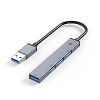 USB Hub, TOTU 4 Port USB Adapter with USB 3.0 Port and 3 x USB 2.0 Ports, Super Fast Ultra Thin Mini USB Hub Compatible with PC,Laptop, Windows, Linux System, Keyboard