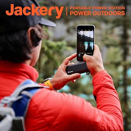 Portable Charger Jackery Bolt 6000 mAh Power Outdoors - Power bank with built in Lightning Cable [Apple MFi certified] iPhone Battery Charger External Battery, TWICE as FAST as Original iPhone Charger