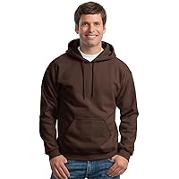 Gildan Men's Rib Knit Pouch Pocket Hooded Sweatshirt