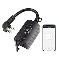 BN-LINK Smart Wi-Fi Plug Outlet, Remote Control by App, Compatible with Alexa and Google Assistant, Weatherproof, Requires 2.4 GHz Wi-Fi, ETL Listed