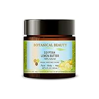 LEMON BUTTER EGYPTIAN 100% Natural / 100% PURE BOTANICALS. VIRGIN/UNREFINED BLEND. 4 Fl.oz.- 120 ml. For Skin, Hair and Nail Care.