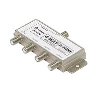STEREN 4-Way 2.4GHz 90dB 1 Port Power Pass DC Passing On One Port F-Pin Coaxial Splitter [201-234]